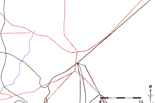 Roads and rivers close to Spirit Mountain