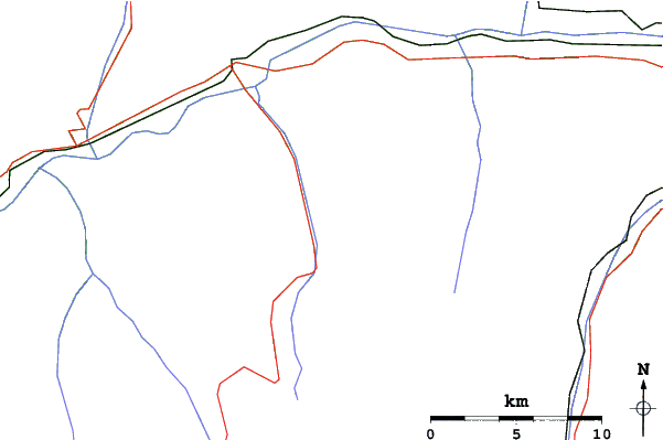Roads and rivers close to St-Luc