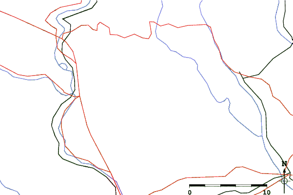 Roads and rivers close to Sankt Radegund bei Graz/Schöckl