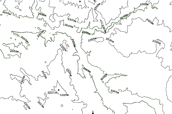 Sunlight Mountain Resort neighbourhood contours