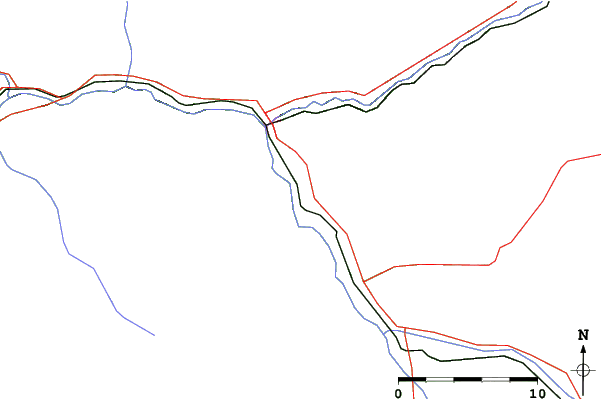 Roads and rivers close to Sunlight Mountain Resort