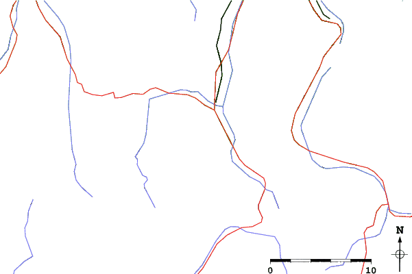 Roads and rivers close to Superbagneres