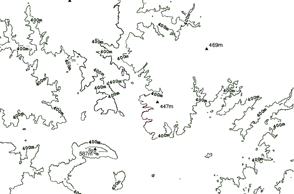 Sylvan Hill neighbourhood contours