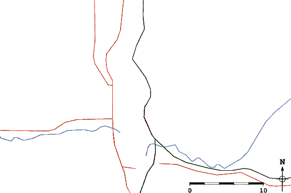 Roads and rivers close to Sylvan Hill
