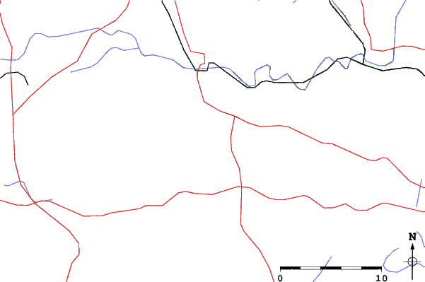 Roads and rivers close to Tanglwood
