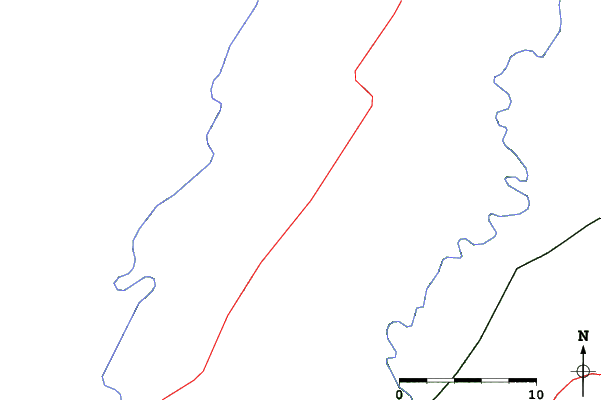 Roads and rivers close to The Homestead Ski Area