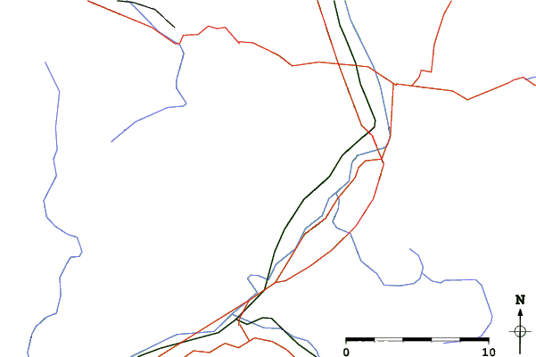 Roads and rivers close to Thierseetal/Schneeberg/Hagerlifte