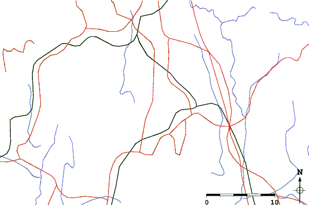 Roads and rivers close to Tsuruga Kokusai