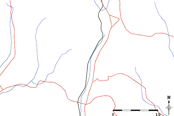 Roads and rivers close to Tuşnad Băi