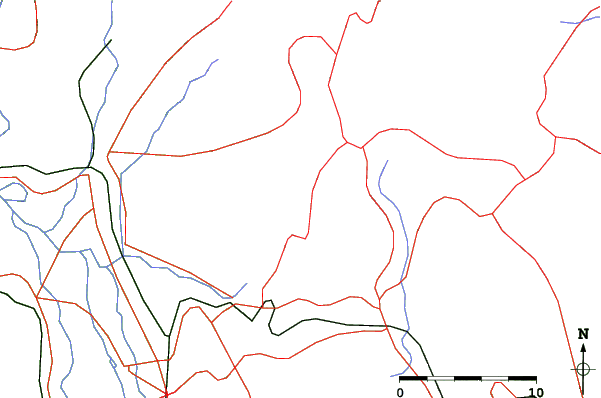 Roads and rivers close to Nekoma Mountain North Area
