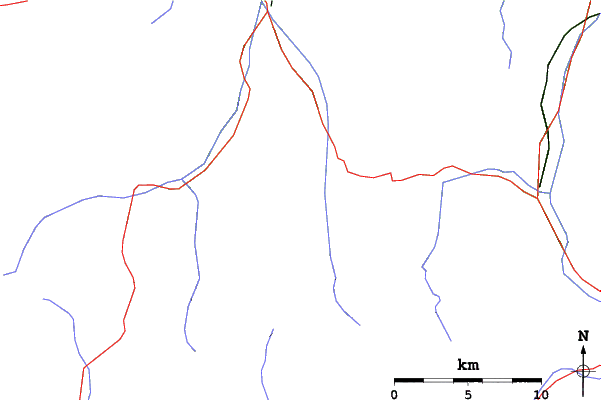 Roads and rivers close to Val Louron