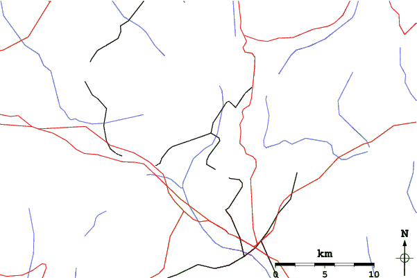 Roads and rivers close to Valdesqui