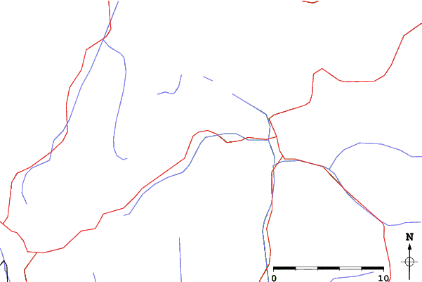 Roads and rivers close to Valdidentro