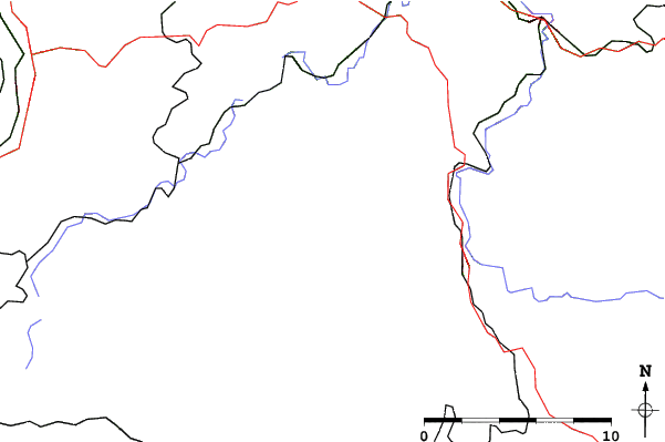 Roads and rivers close to Wildenthal
