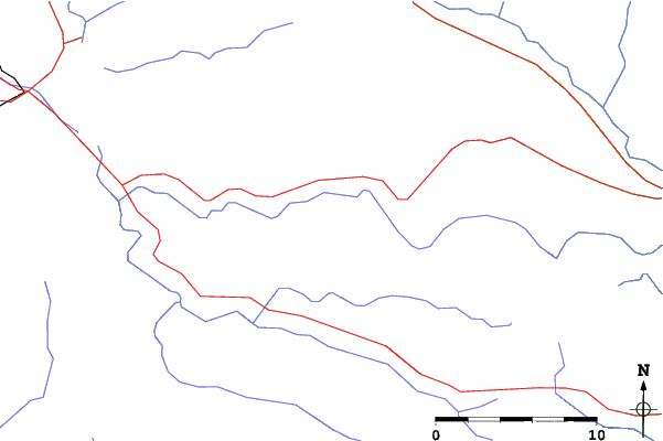 Roads and rivers close to Windham Mountain