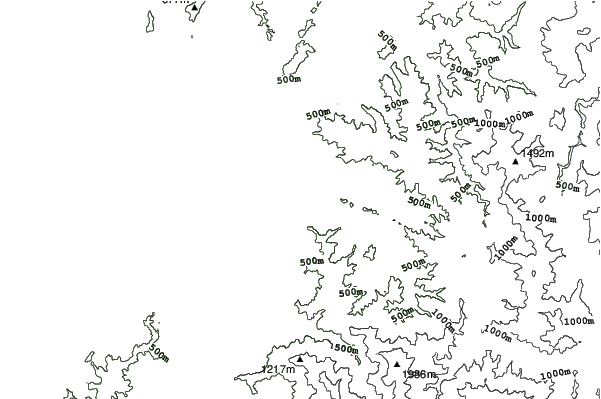 Yunotani Yakushi neighbourhood contours