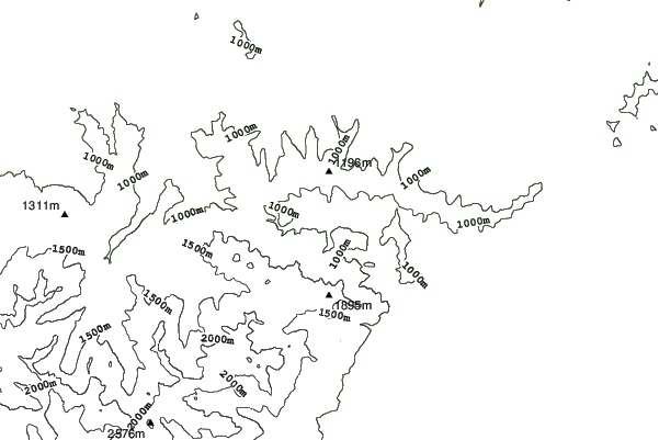 Ždiar - Bachledova Dolina neighbourhood contours
