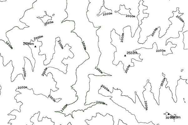 Zell am Ziller neighbourhood contours